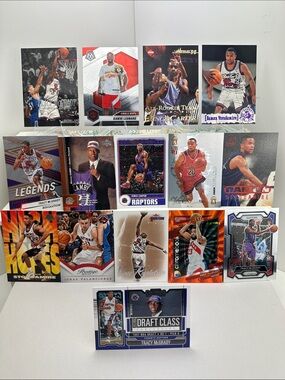 Raptors Vince Carter Rookie w/ 4 Damon Stoudamire rookies +McGrady/Camby/Kawhi